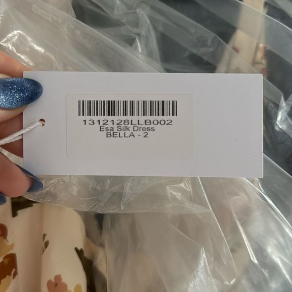 Reformation Esa Silk Dress in Bella - Picture 8 of 8